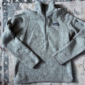 Patagonia better sweater in birch grey knit sz S 100% recycled polyester EUC